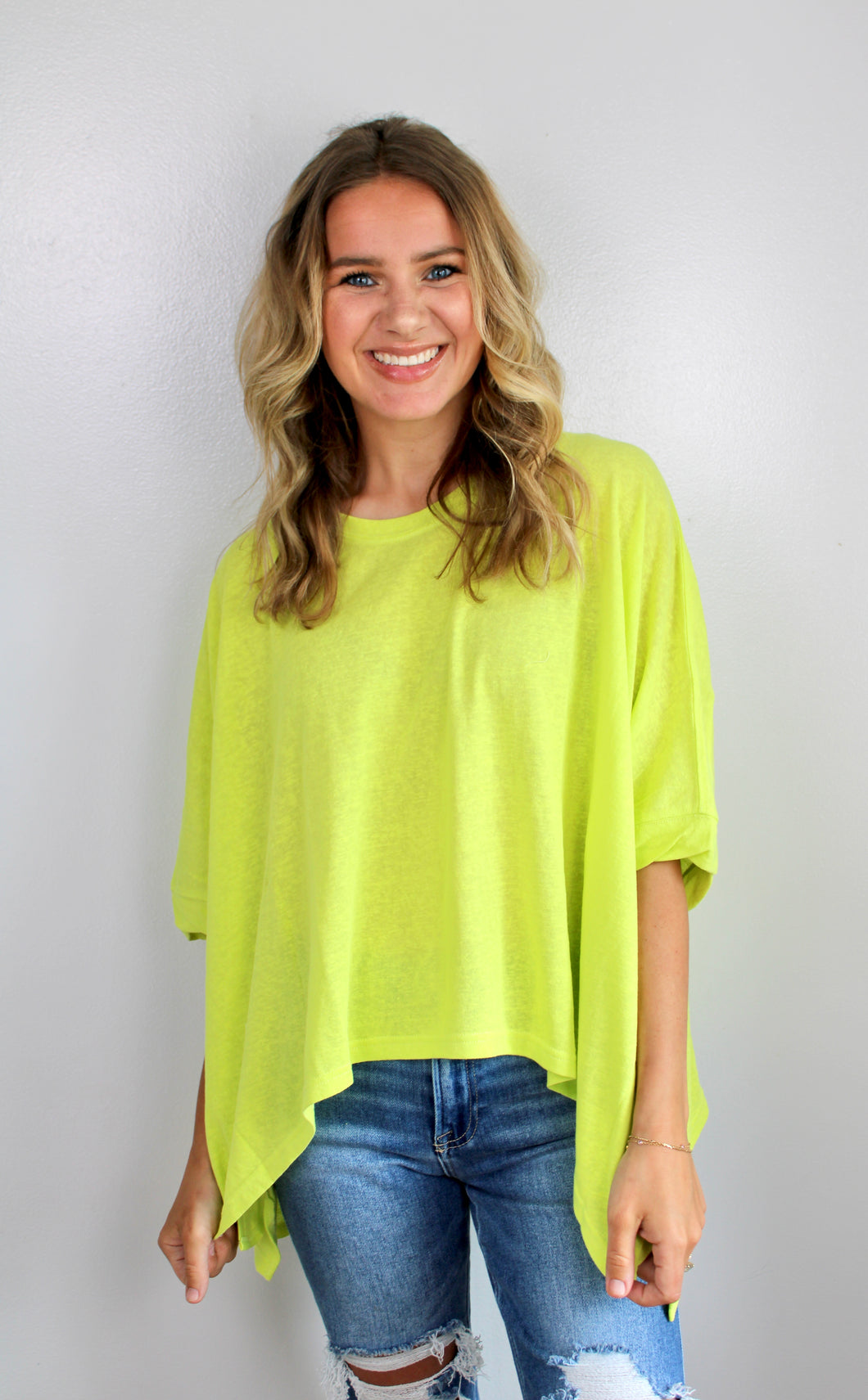 Lime oversized top- last chance