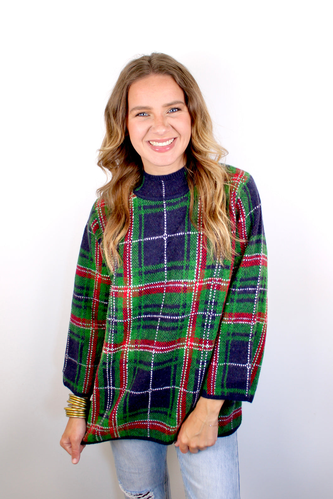 Christmas plaid sweater