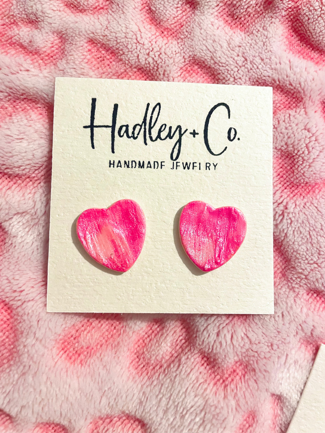 Hot pink stud Hadley + co earrings