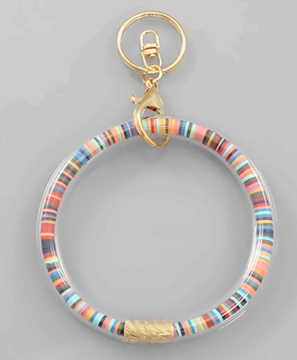 Multi beaded tube key ring