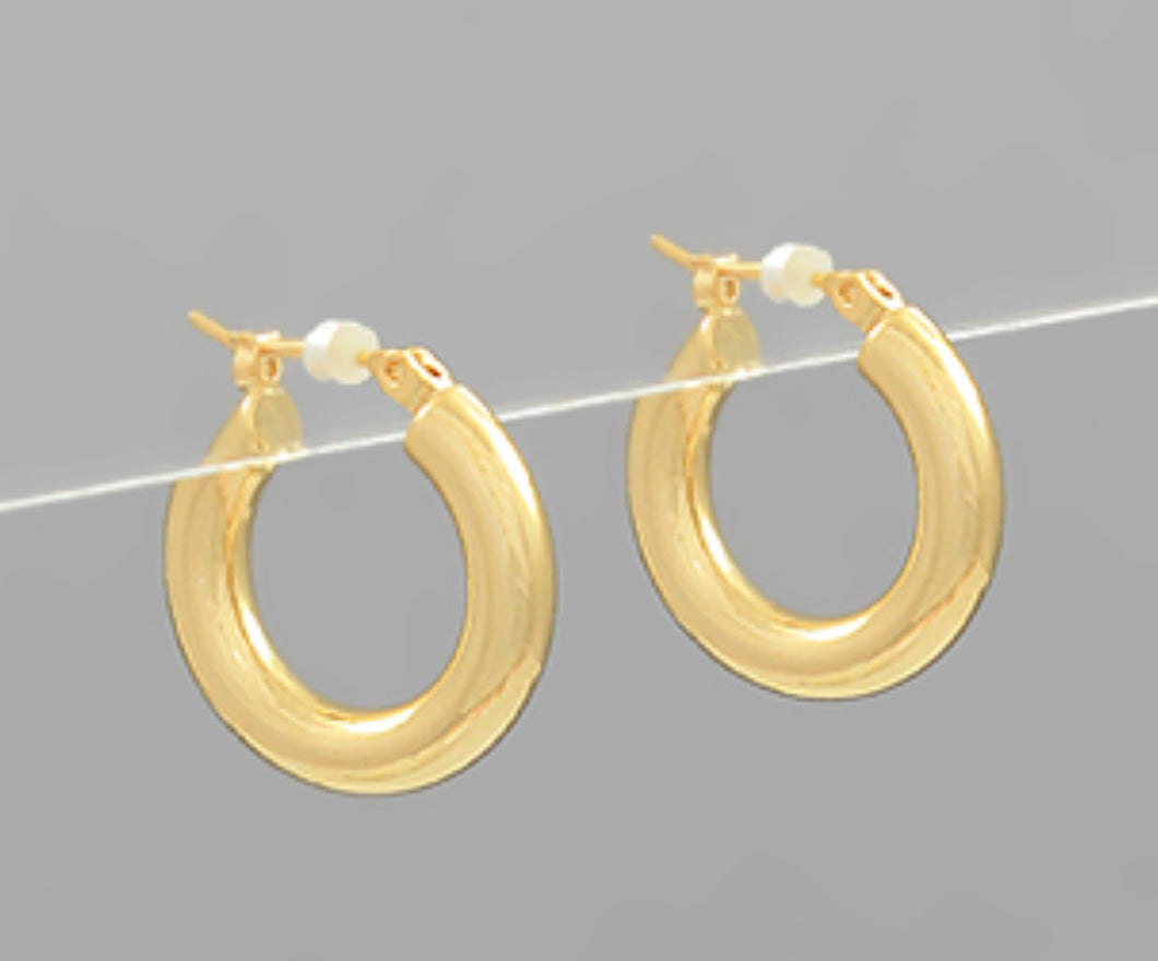 Gold hypoallergenic hoops