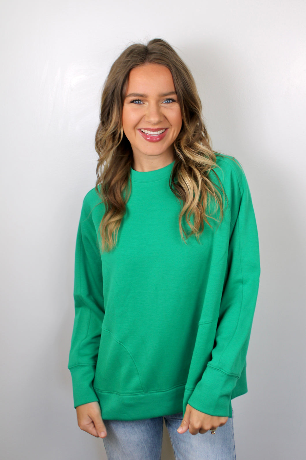 Green scuba pullover- last chance
