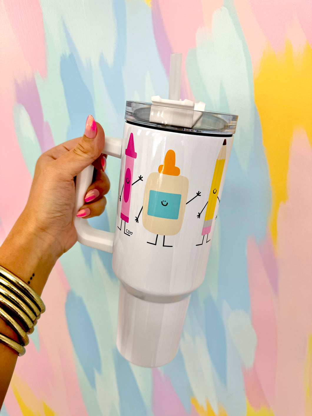 School supplies tumbler- Callie Danielle