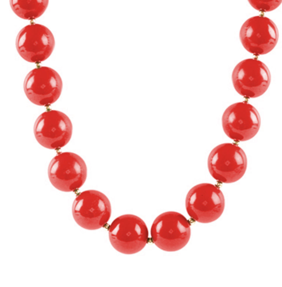 Red ball necklace