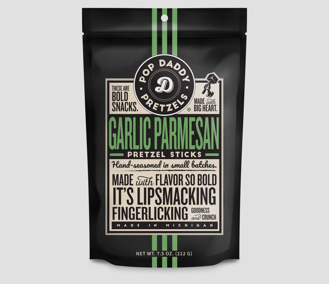 Garlic Parmesan pretzels- pop daddy pretzels