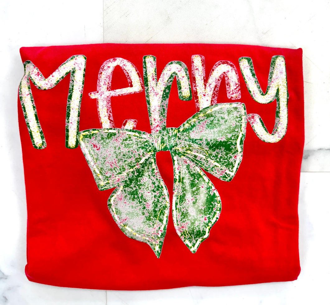 Red green merry tee