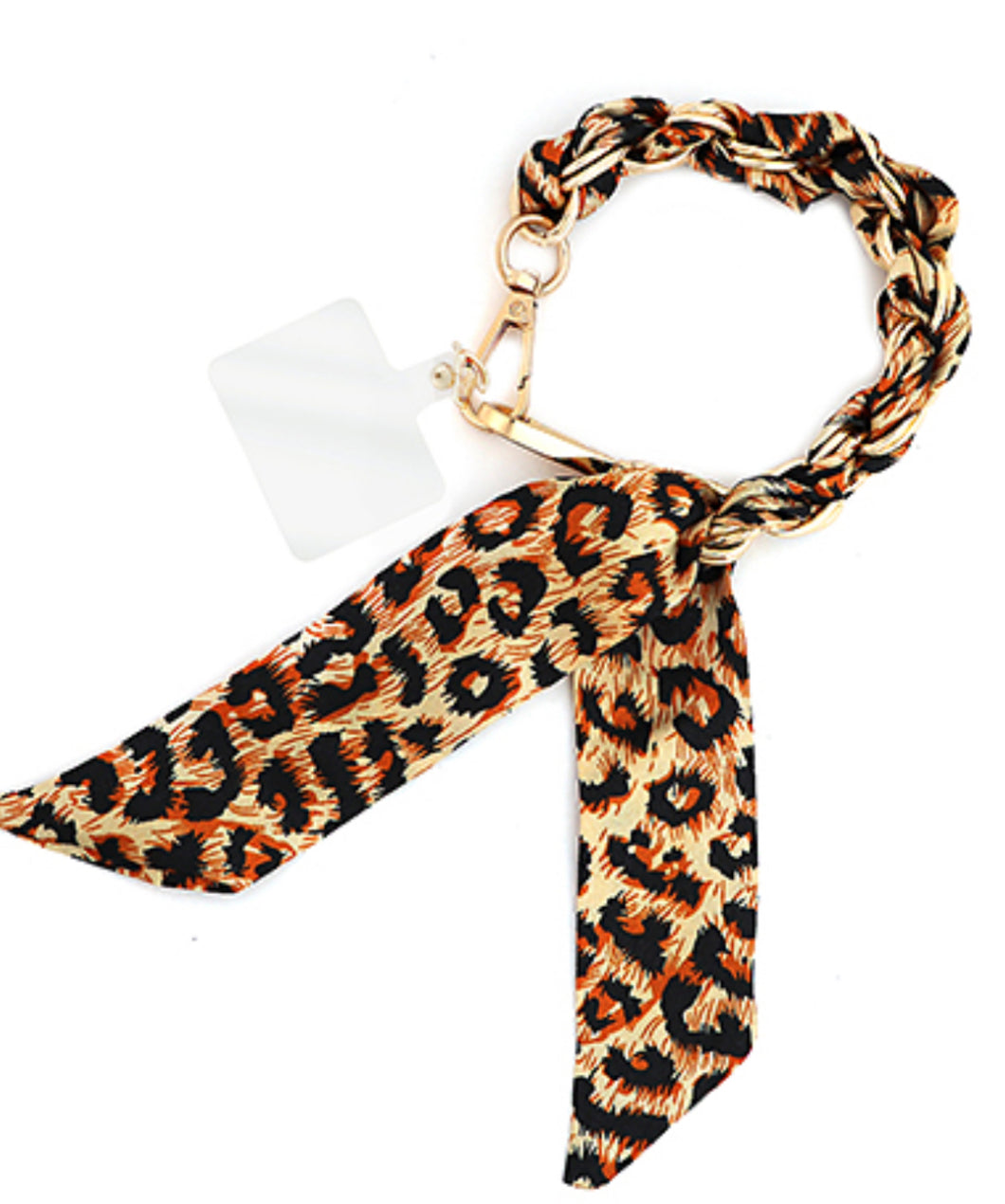 Phone leopard key ring