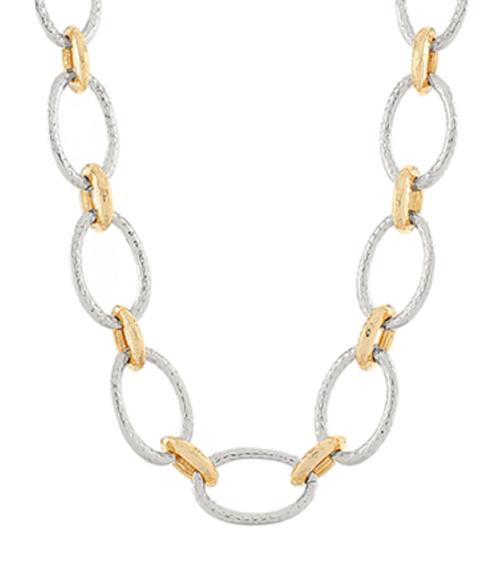 Silver gold chain dupe necklace