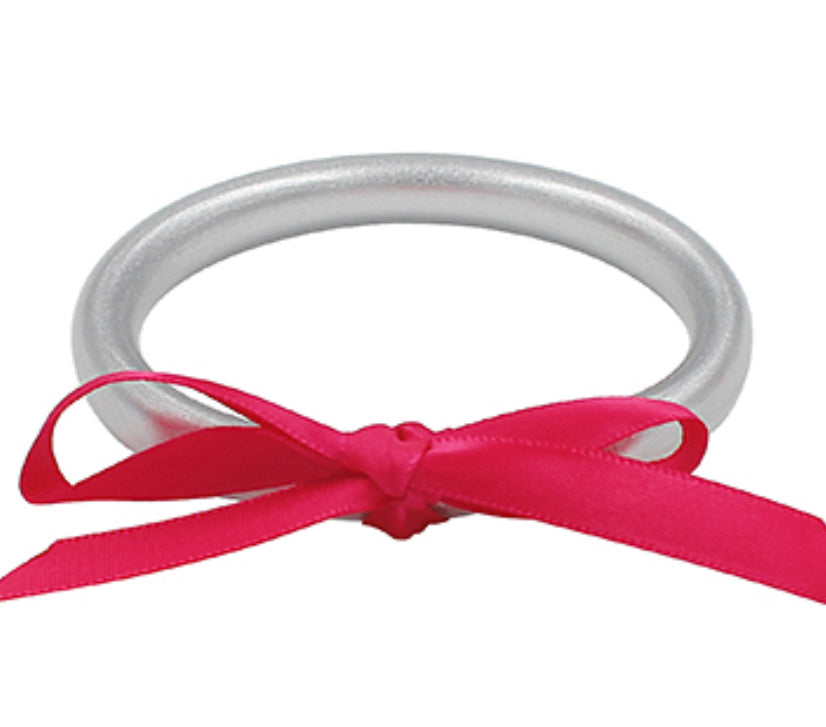 Silver dupe bangle bracelet