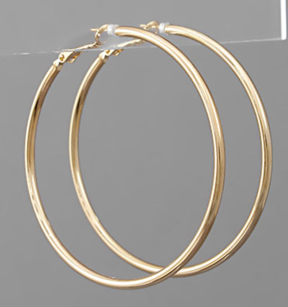 Gold thin gold dipped hoops