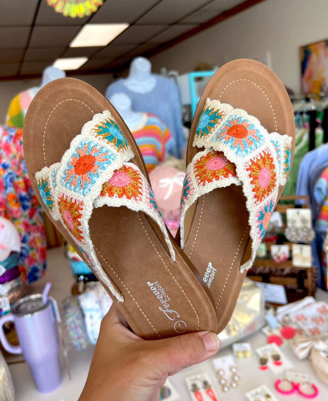 Crochet sandals