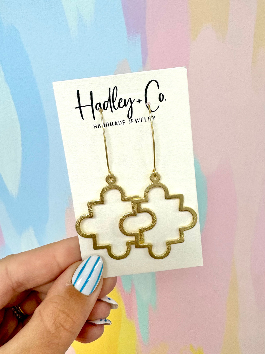 Gold clover Hadley + co earrings