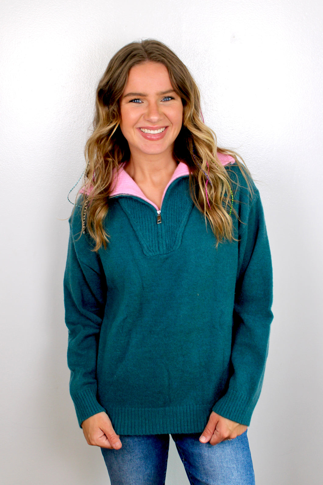 Real pink zip top