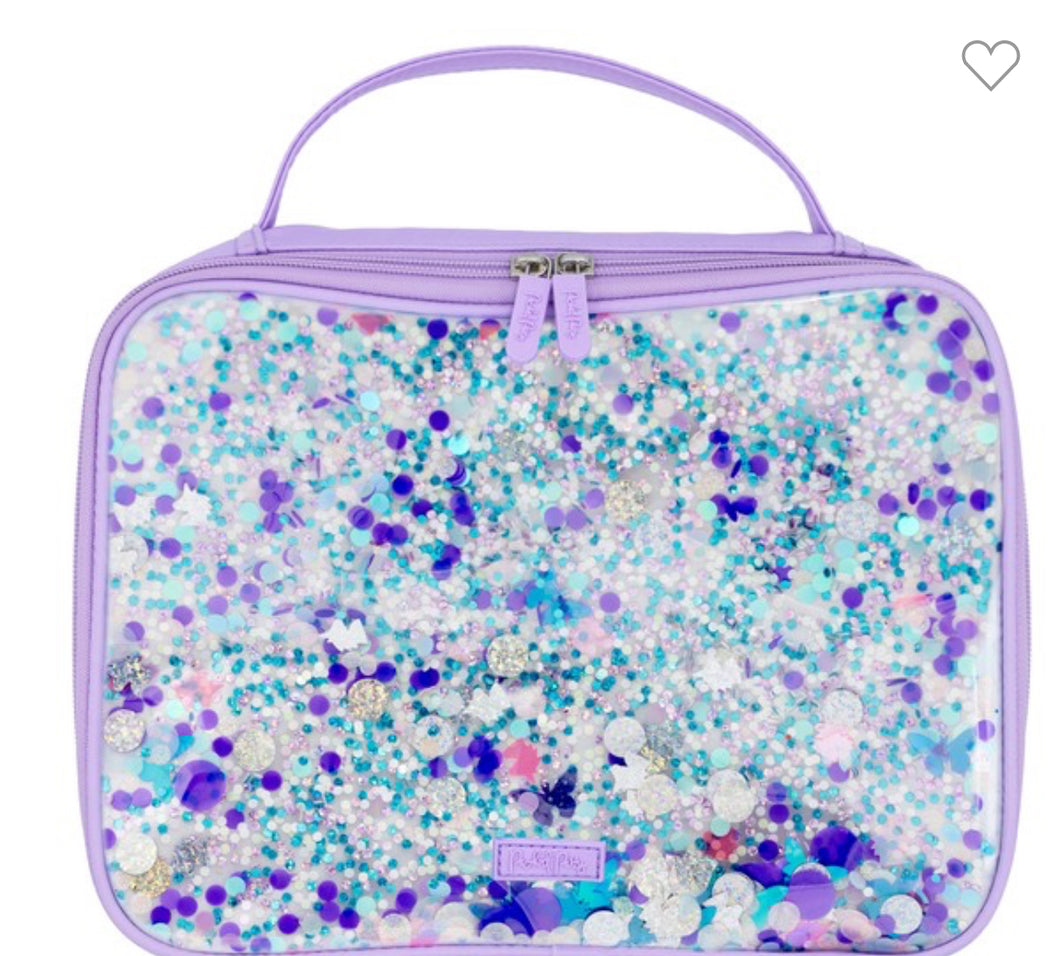 Purple confetti lunch box