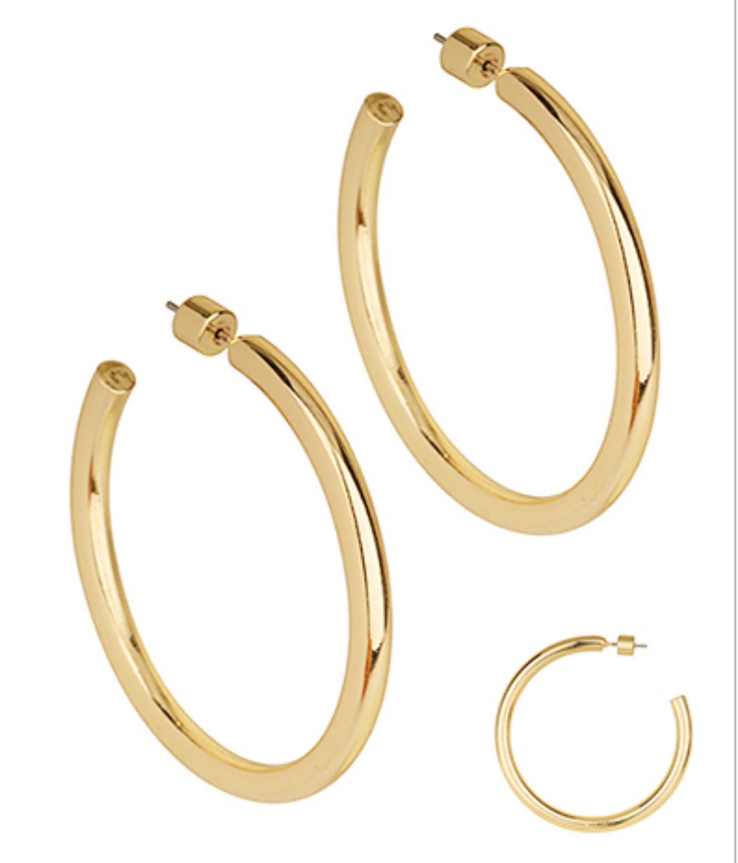 50mm metal gold hoops