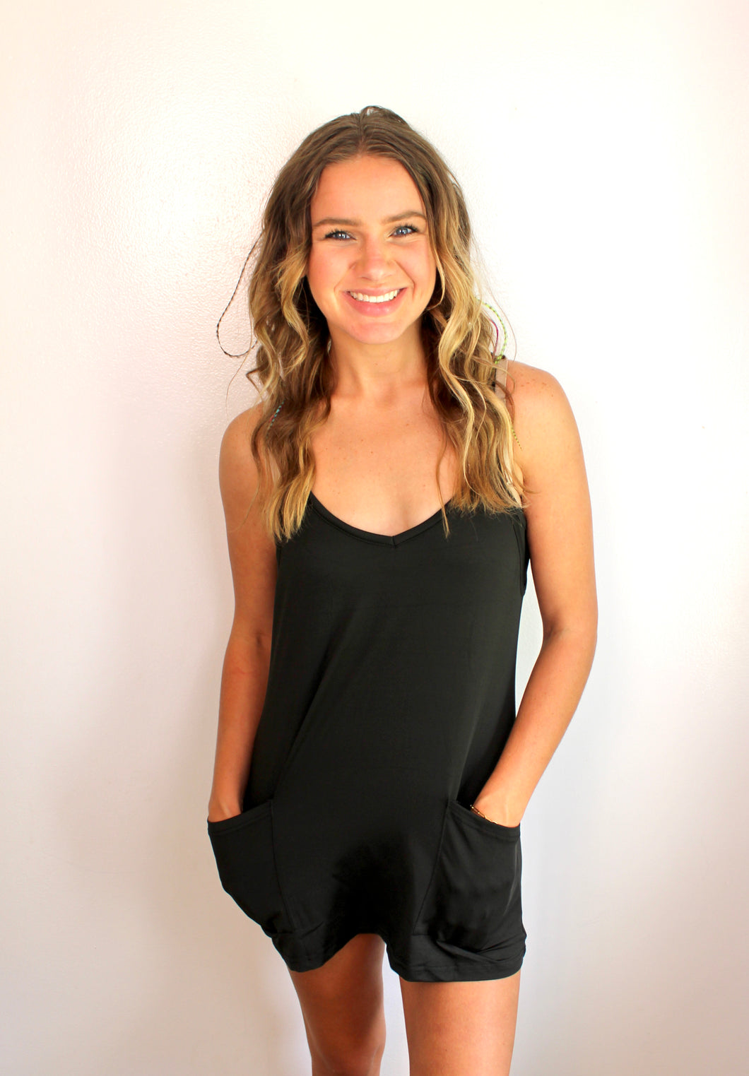 Black romper dress