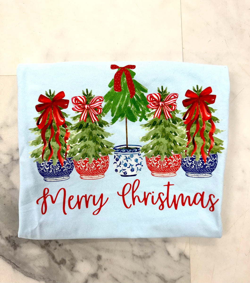 Chinoiserie merry Christmas tee