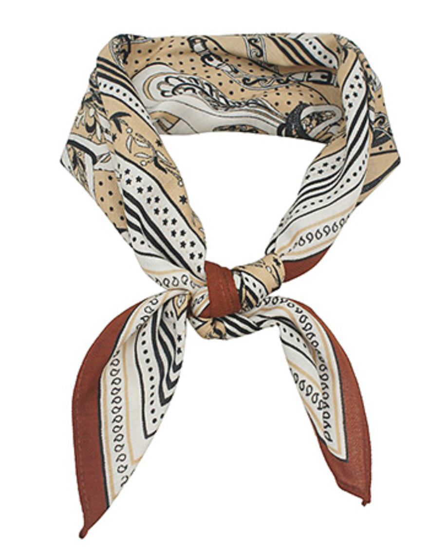 Brown tan scarf