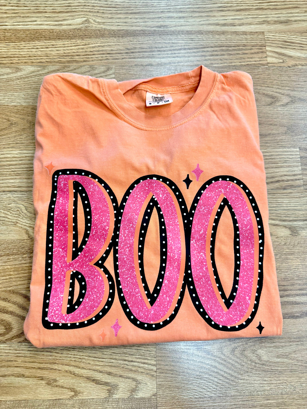 Orange pink boo tee