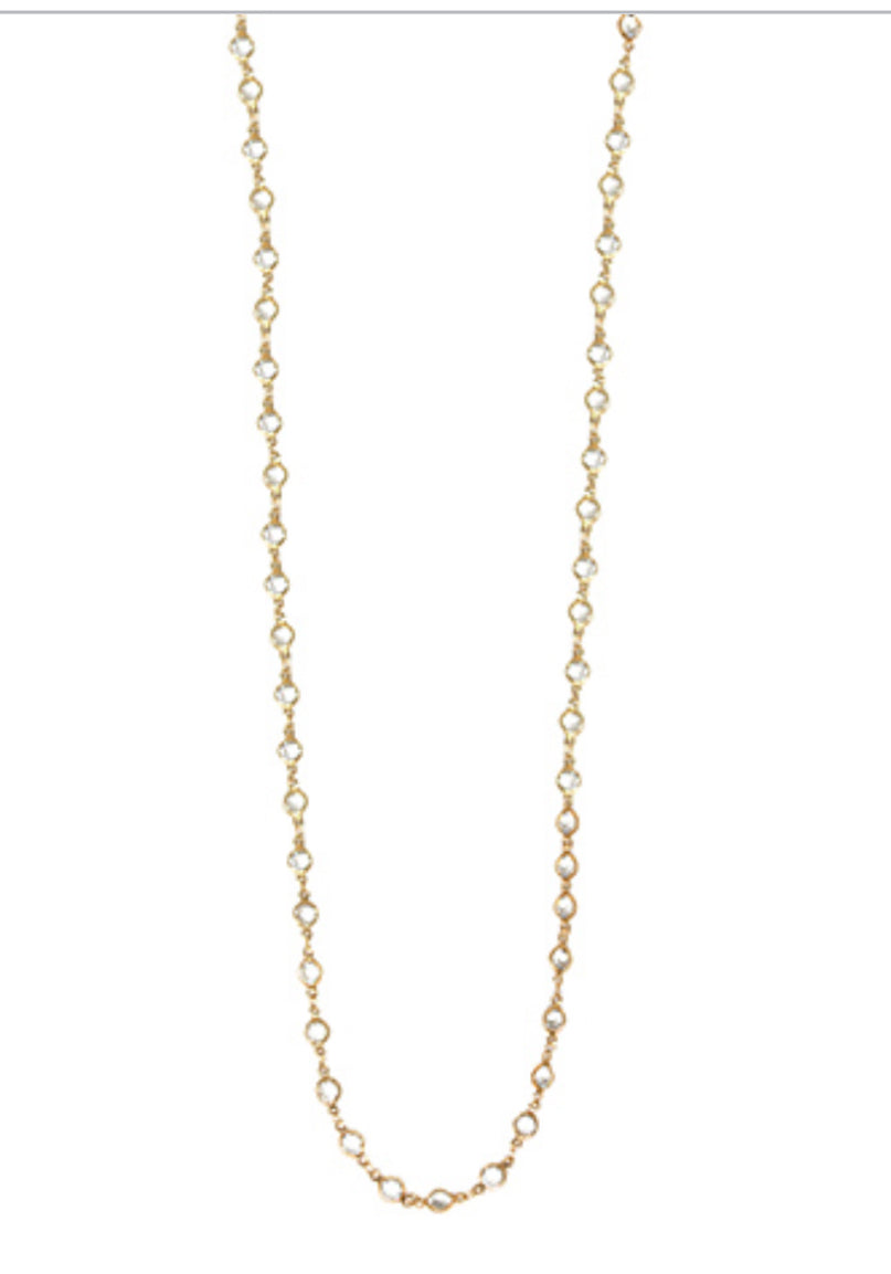 Long crystal necklace
