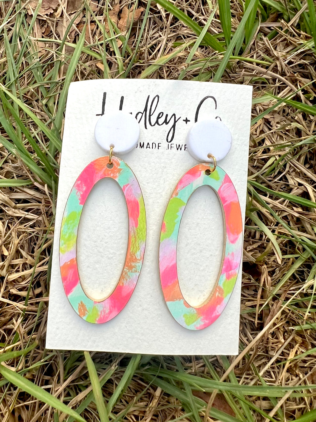 Multi oval Hadley + co earrings