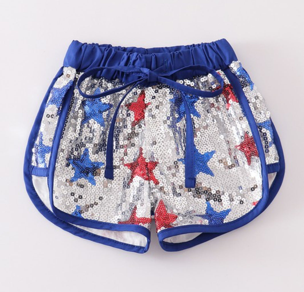 Star sequin kids shorts