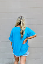 Load image into Gallery viewer, Aqua pocket top
