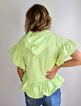 Load image into Gallery viewer, Lime hooded top
