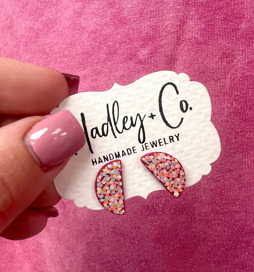 Spot magenta studs hadley + co