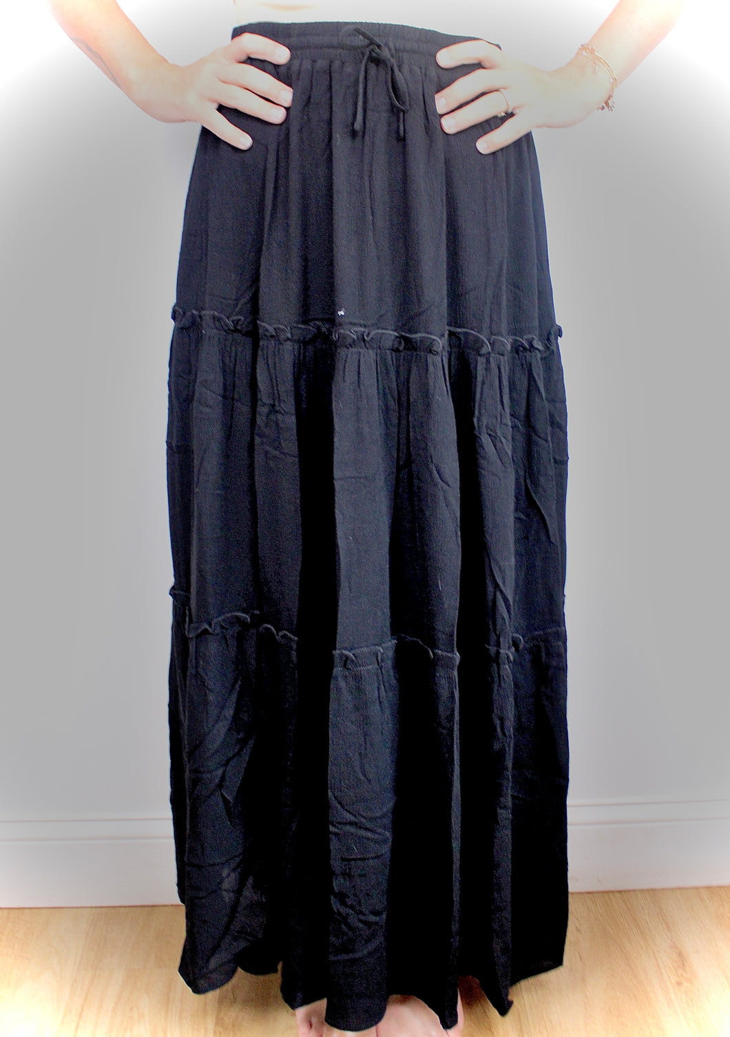 Black maxi skirt