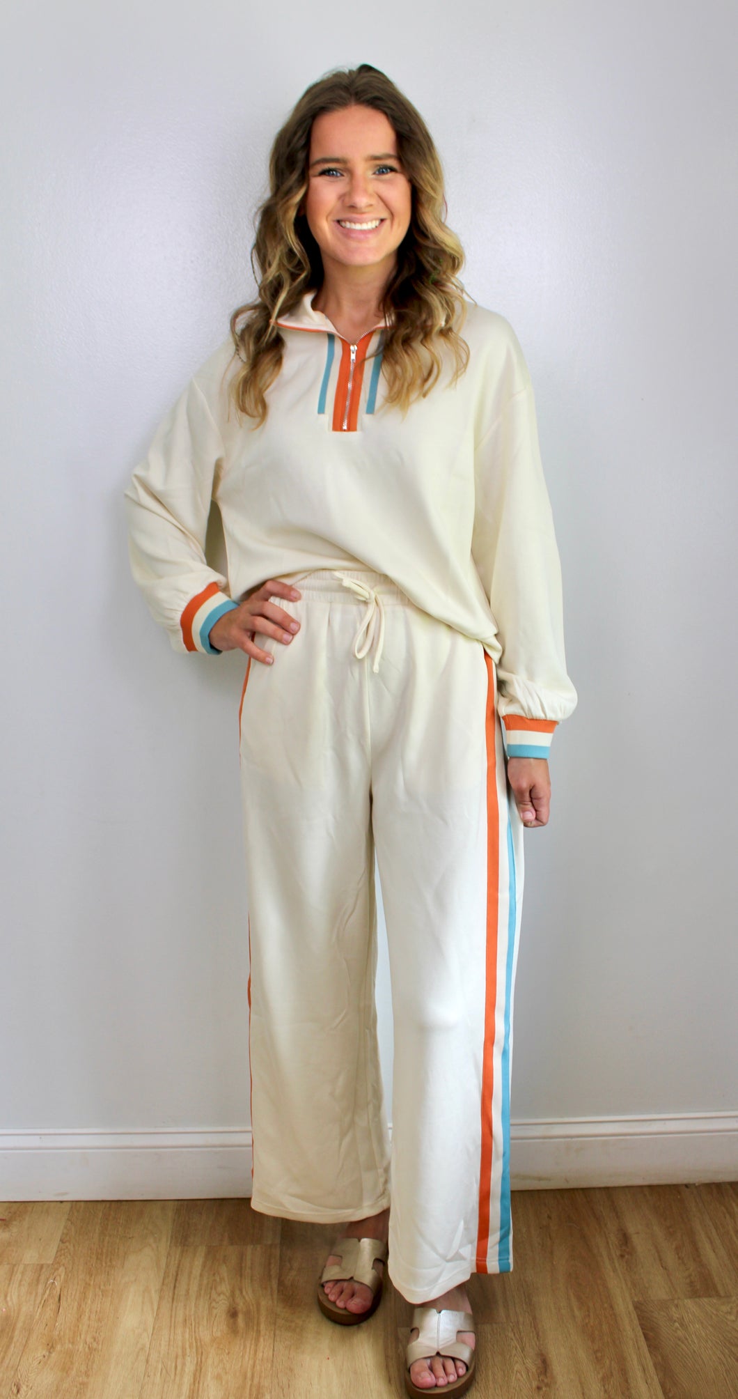 Ivory stripe set