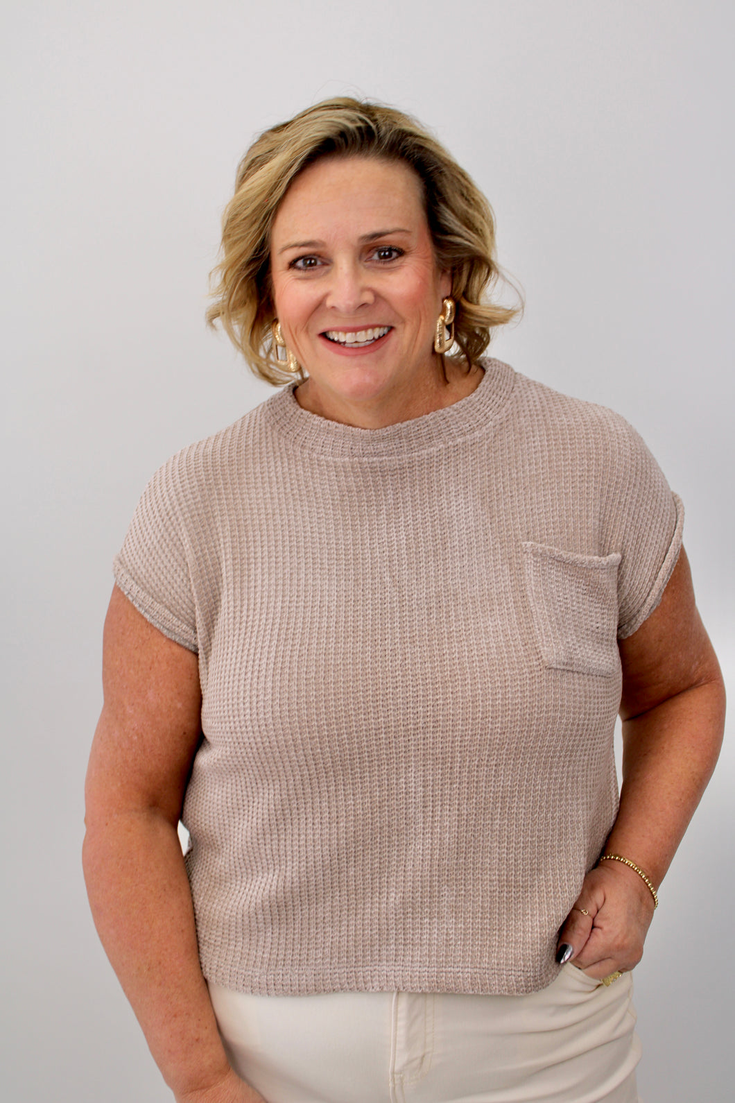 Light brown chenille top