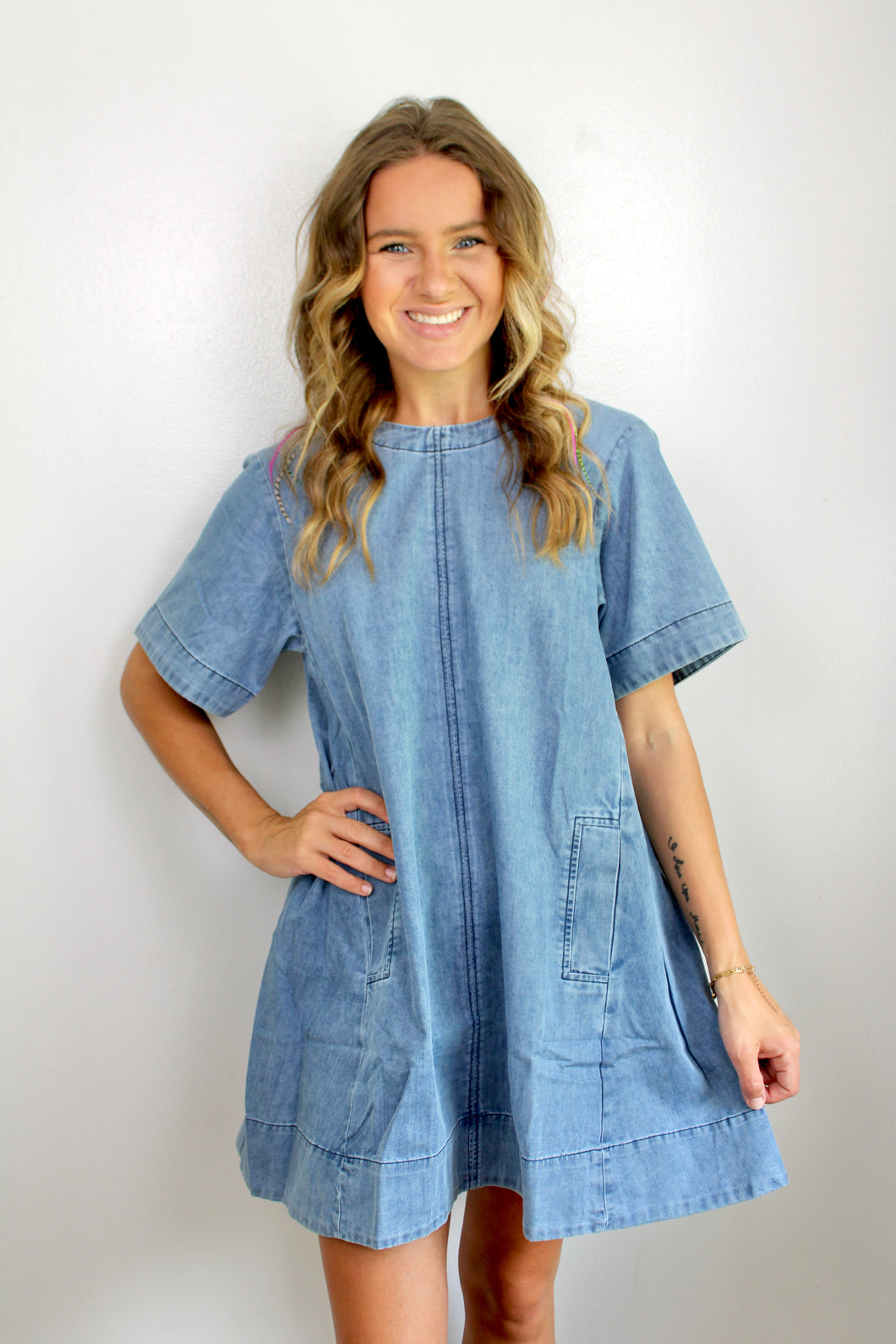 Denim pocket dress