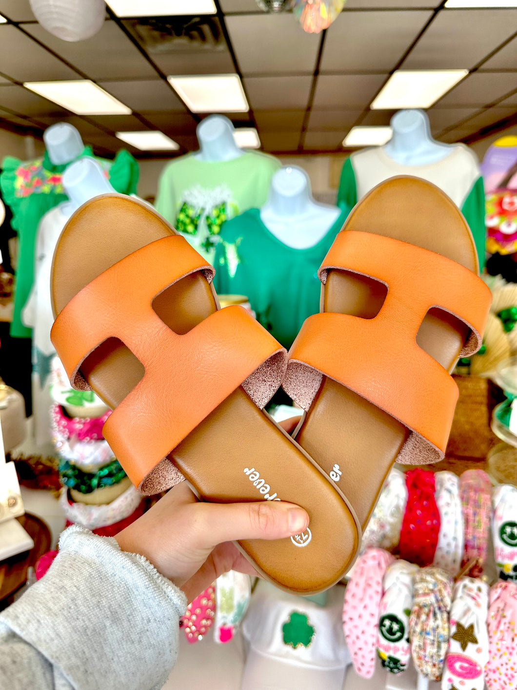 Tan sandals