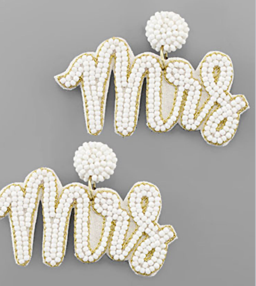 Mrs earrings