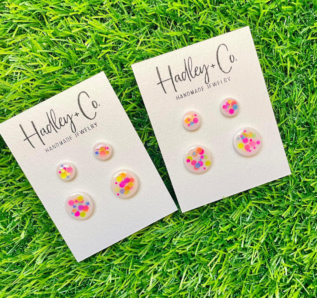 Mom & me confetti Hadley + co stud pack