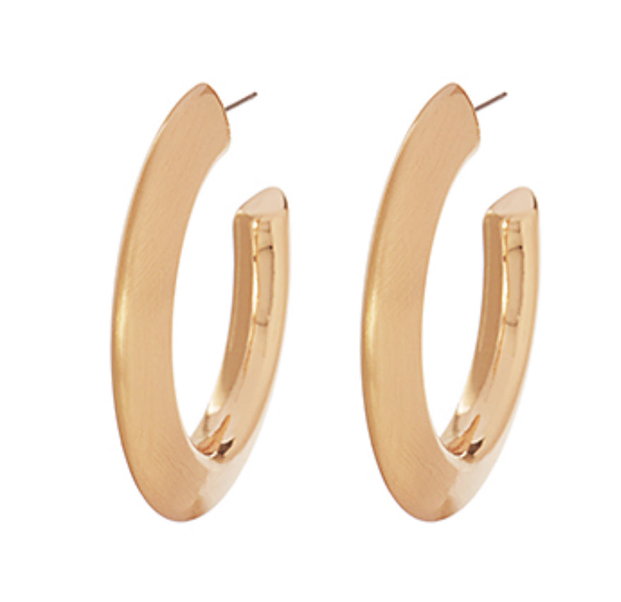Flat high polish hoops