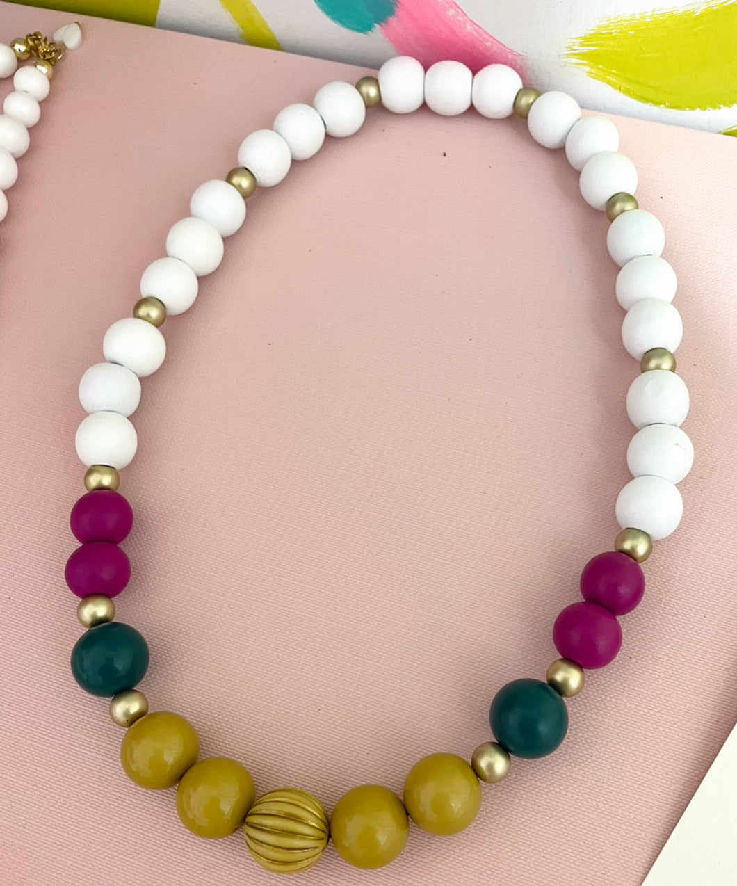 Fall toned beaded Hadley + co necklace