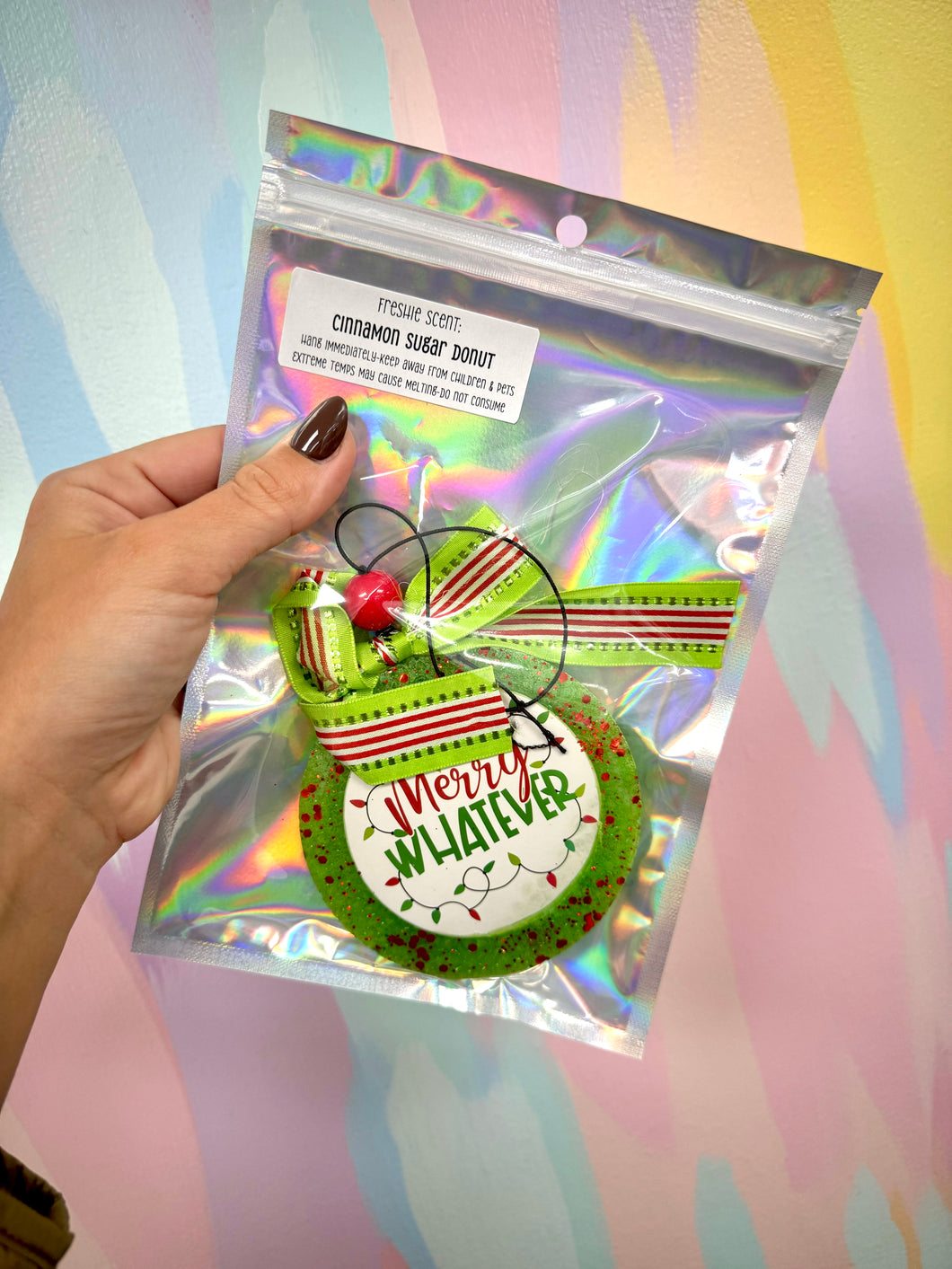 Merry whatever freshie- cinnamon sugar donut