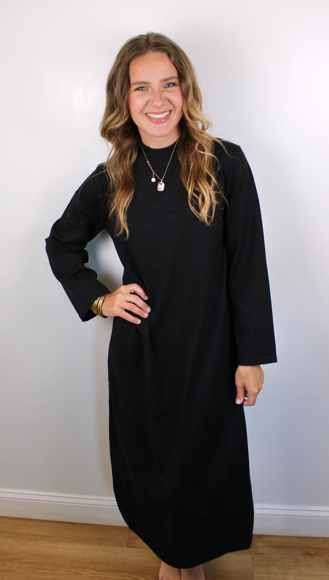 Black long sleeve dress