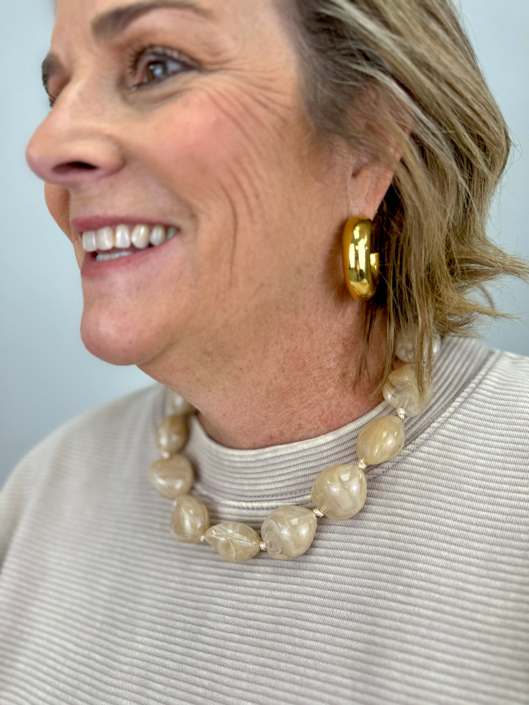 Ivory chunky necklace- hart designs