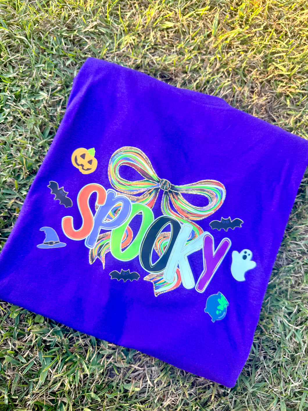 Purple spooky tee
