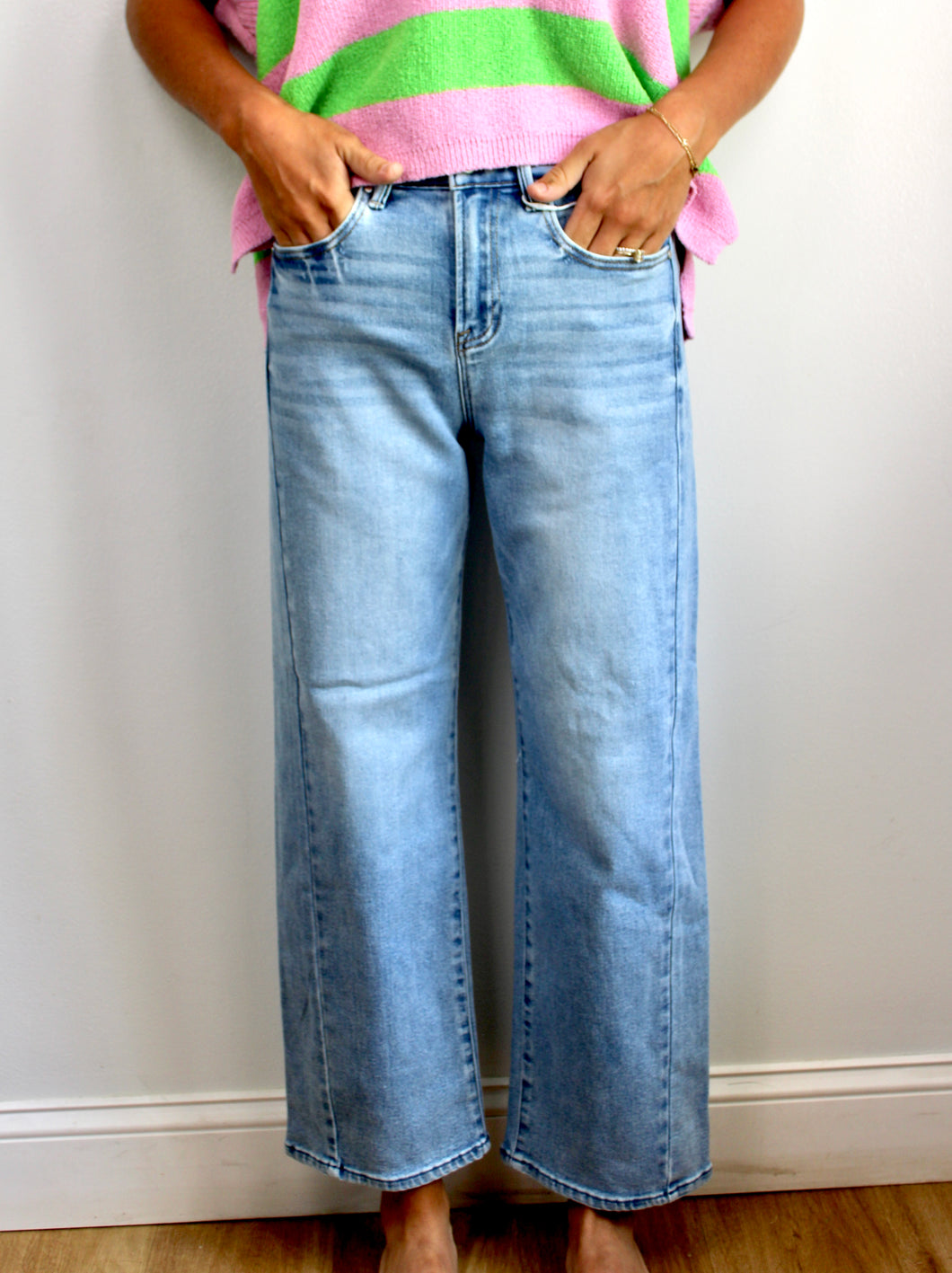 Risen high rise crop jeans