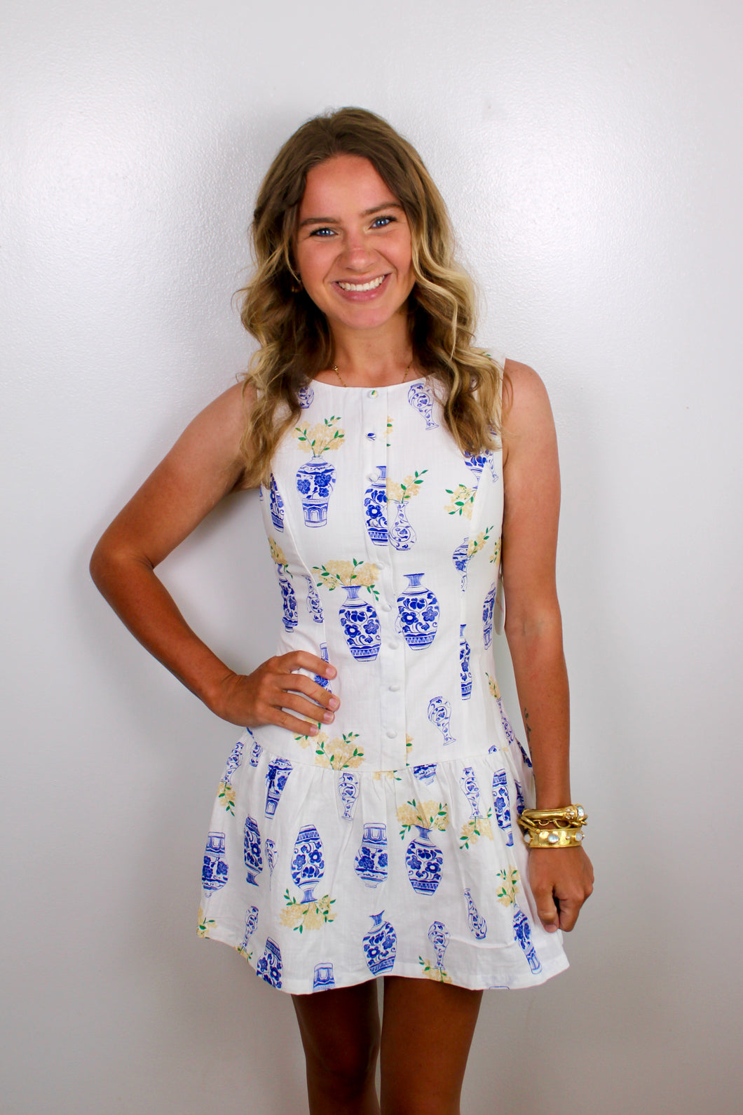 Vase printed dress