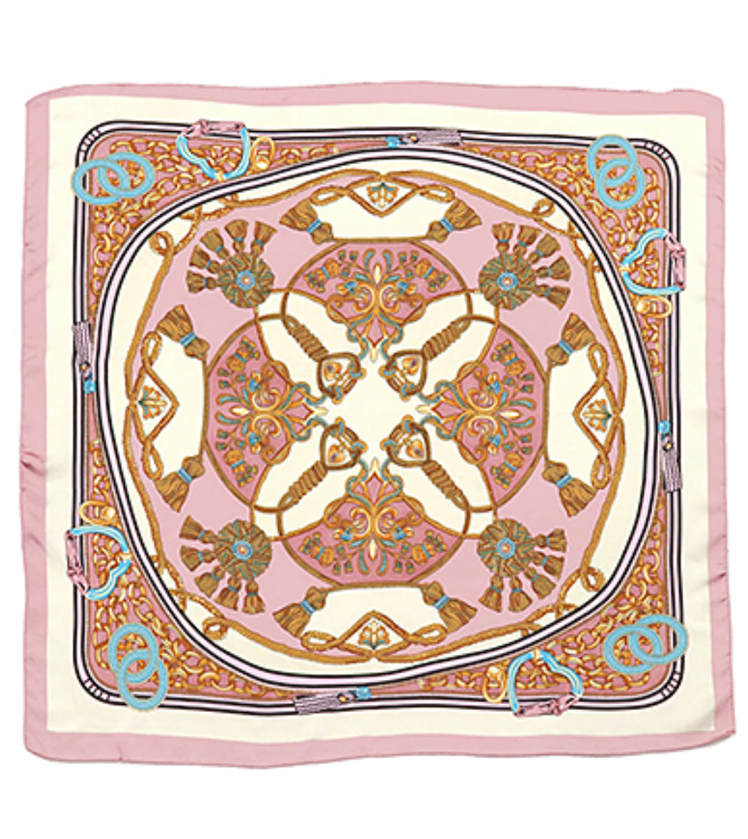 Pink printed scarf