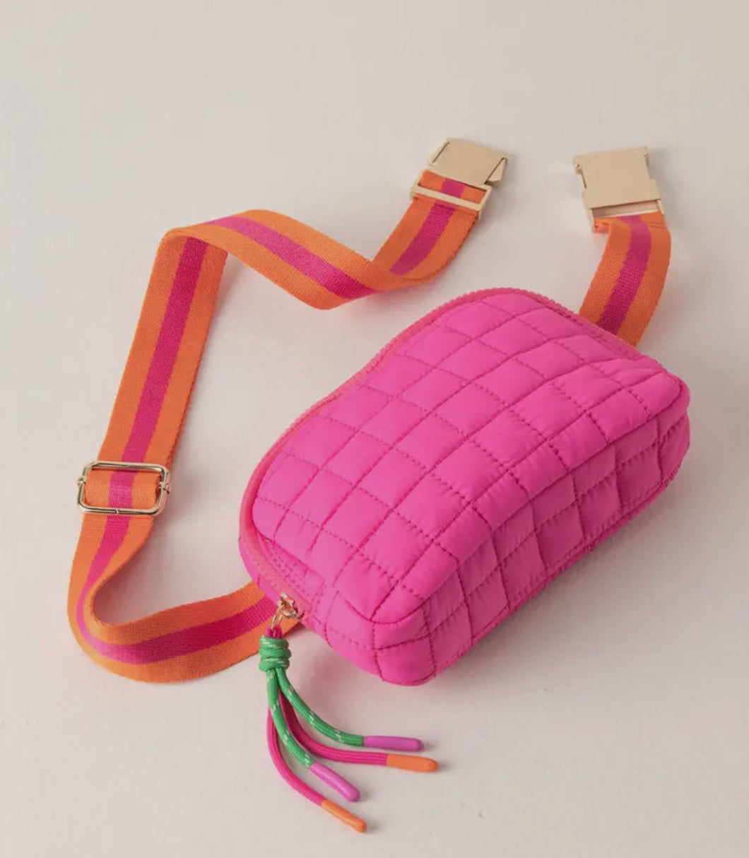 Pink orange belt bag- Shiraleah