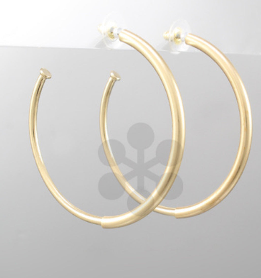 Gold tube hoops