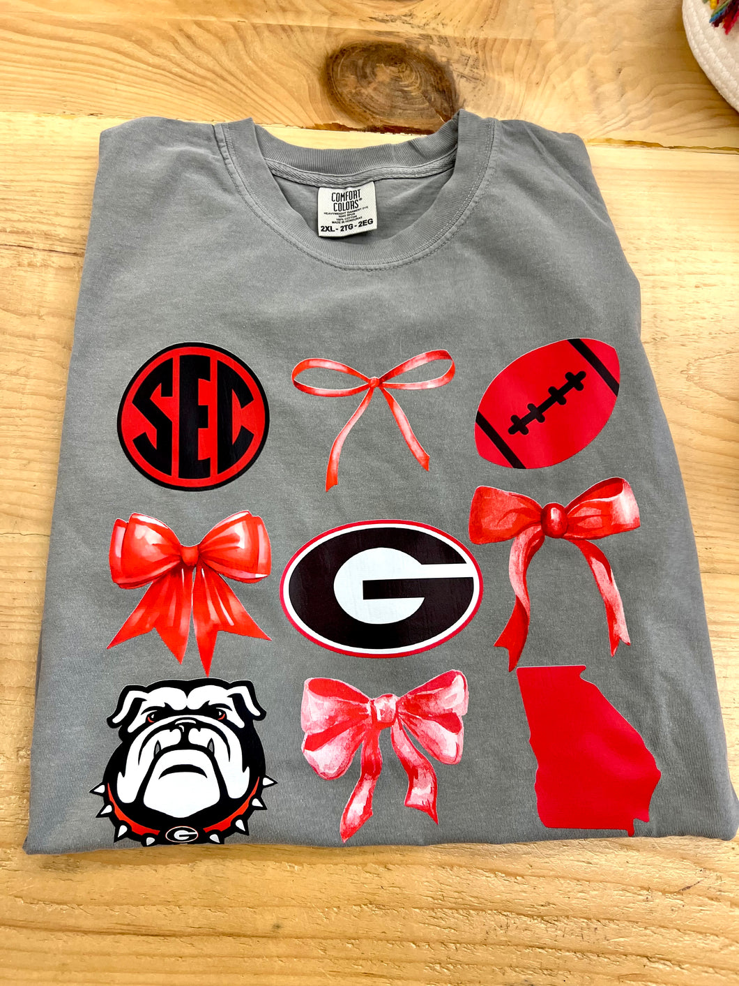 Georgia bow tee- last chance