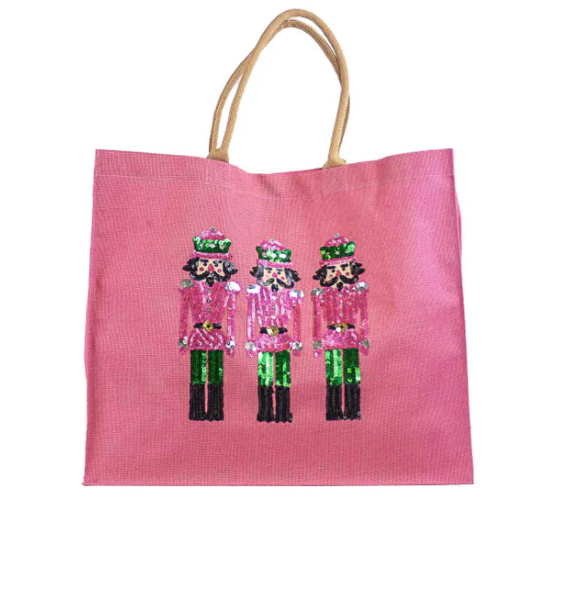 Nutcracker sequin tote bag