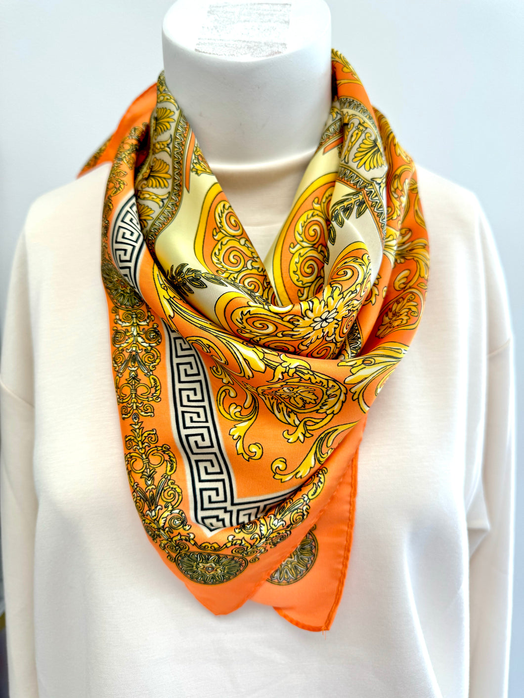 Orange neck scarf